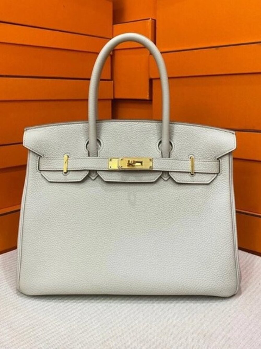 Hermès Birkin 25 Craie Swift Gold Hardware